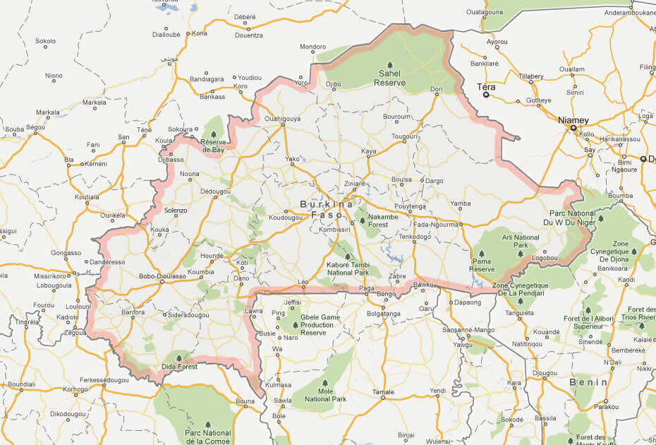 karte von Burkina Faso